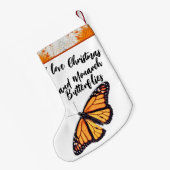 Petite Chaussette De Noël Papillon monarque (Dos (Accrochage))