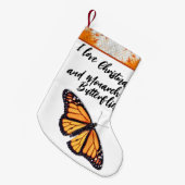 Petite Chaussette De Noël Papillon monarque (Devant (Accrochage))