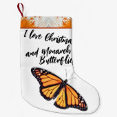 Petite Chaussette De Noël Papillon monarque (Devant)
