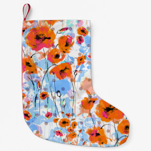 Petite Chaussette De Noël Papillons broyés : Texture florale Abstraite