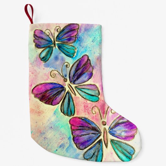 Petite Chaussette De Noël Papillons Noël Stocker (Devant)