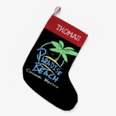 Petite Chaussette De Noël Paradise Beach Cozumel Mexique Croisière Vacances (Devant (Accrochage))