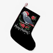 Petite Chaussette De Noël Parrot gris africain de Noël (Devant (Accrochage))