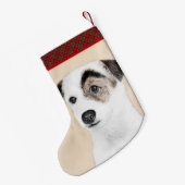 Petite Chaussette De Noël Parson Jack Russell Terrier Peinture - Chien Art (Dos (Accrochage))