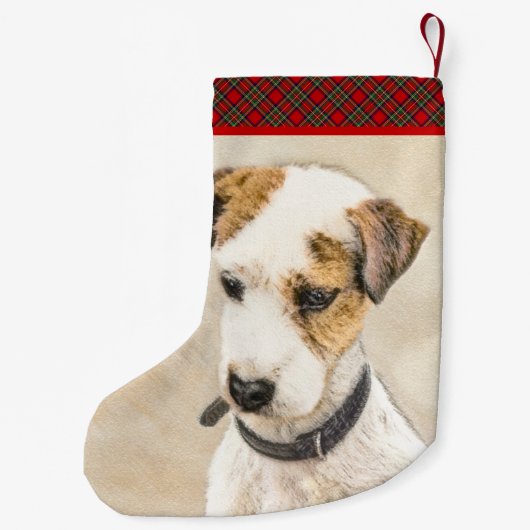 Petite Chaussette De Noël Parson Jack Russell Terrier Peinture - Chien Art (Dos)