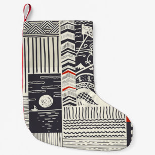 Petite Chaussette De Noël Partie de bois avec peinture verte pelée, abstrait