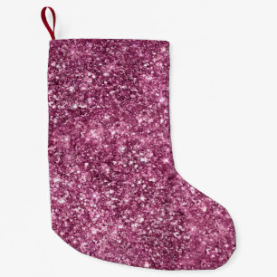 Petite Chaussette De Noël Parties scintillant Boysenberry Pink Glitz