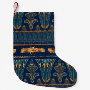 Petite Chaussette De Noël Parties scintillant d'or des hiéroglyphes égypti