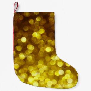 Petite Chaussette De Noël Parties scintillant d'or : texture festive de Noël