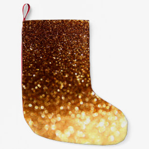 Petite Chaussette De Noël Parties scintillant lumière dorée