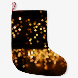 Petite Chaussette De Noël Parties scintillant Noir d'or : Arrière - plan Abs
