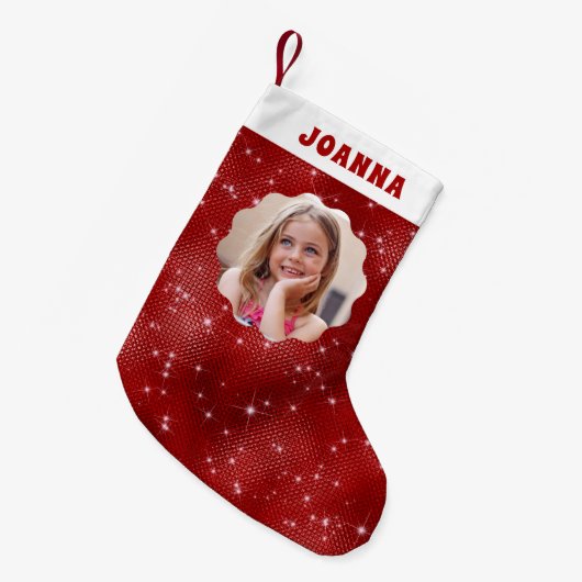 Petite Chaussette De Noël Parties scintillant Red Sparkle (Devant (Accrochage))