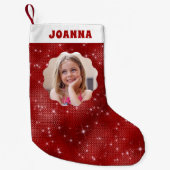 Petite Chaussette De Noël Parties scintillant Red Sparkle (Devant)