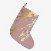 Petite Chaussette De Noël Parties scintillant rose et or (Devant (Accrochage))