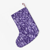 Petite Chaussette De Noël Parties scintillant violet ultra violet scintille  (Dos (Accrochage))