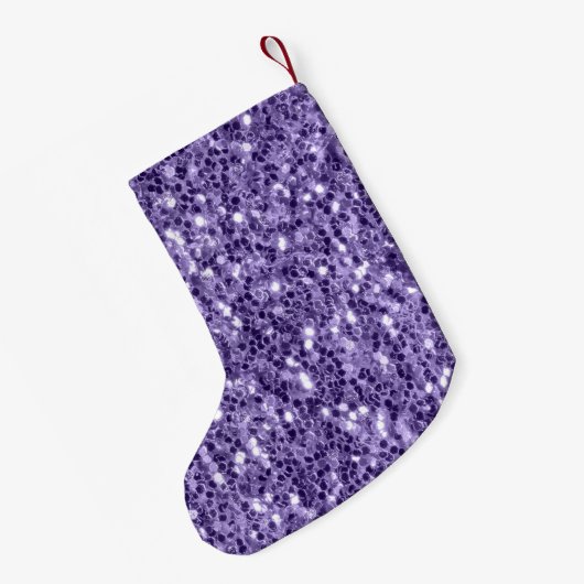 Petite Chaussette De Noël Parties scintillant violet ultra violet scintille  (Dos (Accrochage))