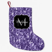 Petite Chaussette De Noël Parties scintillant violet ultra violet scintille  (Devant)