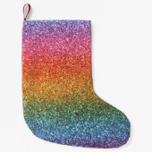 Petite Chaussette De Noël Parties scintillantes intelligentes d'arc-en-ciel (Devant)