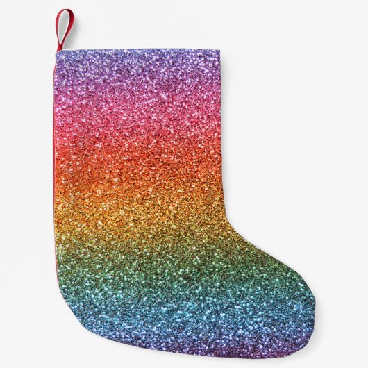 Petite Chaussette De Noël Parties scintillantes intelligentes d'arc-en-ciel (Devant)