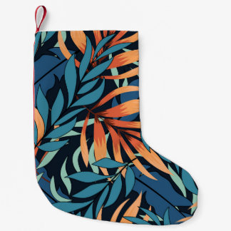 Petite Chaussette De Noël Pastel Tropical Botanical Abstrait