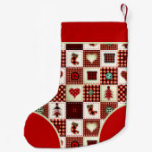 Petite Chaussette De Noël patchwork coloré (Dos)