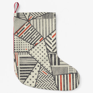 Petite Chaussette De Noël Patchwork rétro : Conception géométrique Abstraite