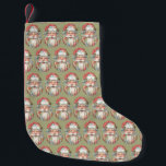 Petite Chaussette De Noël Patchwork Santa Claus Christmas Retro<br><div class="desc">Patchwork Santa Claus Christmas Retro</div>