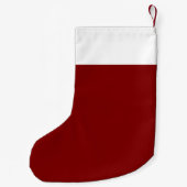 Petite Chaussette De Noël Pâte de chien et flocons de neige Noël Rouge moder (Dos)