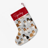 Petite Chaussette De Noël Pâtes et os de collie rugueux (Dos (Accrochage))