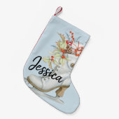 Petite Chaussette De Noël Patinage sur glace à l'ancienne (Devant (Accrochage))