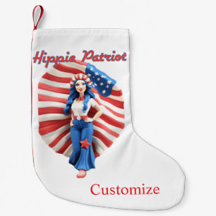 Petite Chaussette De Noël Patriotique hippie fille Thunder_Cove