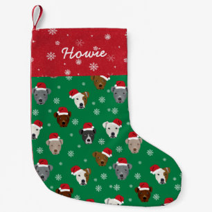 Petite Chaussette De Noël Patrouilles Père Noël Pitbull Nom Personnalisé