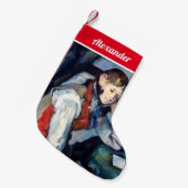 Petite Chaussette De Noël Paul Cezanne - Garçon dans la veste rouge (Devant (Accrochage))