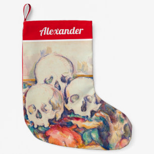 Petite Chaussette De Noël Paul Cezanne - Les Trois Crânes Aquarelle