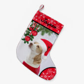 Petite Chaussette De Noël Paw Snowflake Animaux de Noël Stocker (Devant (Accrochage))