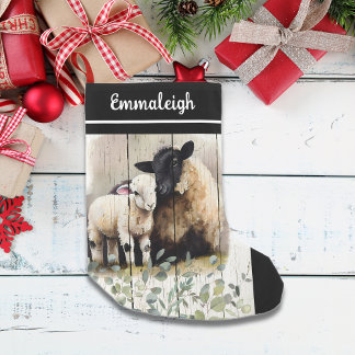 Petite Chaussette De Noël Pays Français Botanique Suffolk Sheep