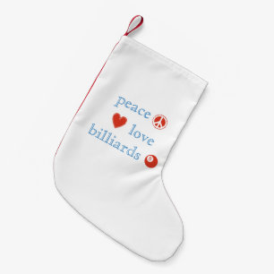 Petite Chaussette De Noël Peace Love Billiards
