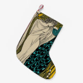 Petite Chaussette De Noël Peacock Fine Art Bird Nouveau (Devant (Accrochage))
