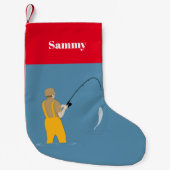 Petite Chaussette De Noël Pêche (Devant)