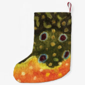 Petite Chaussette De Noël Pêche à l'omble de fontaine (Dos)