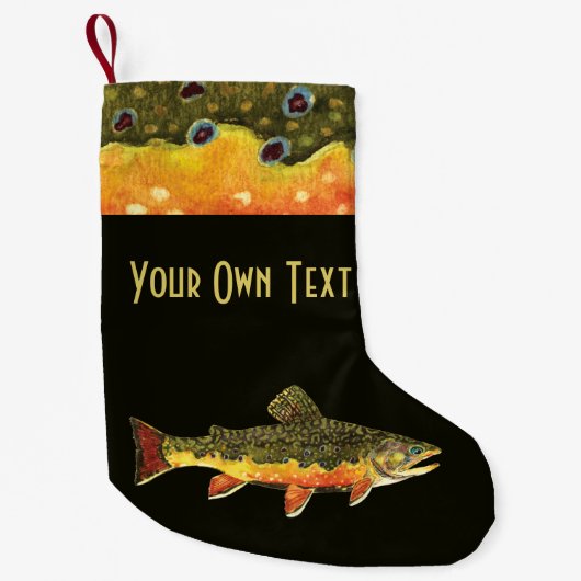 Petite Chaussette De Noël Pêche à l'omble de fontaine (Devant)