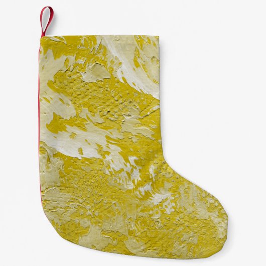 Petite Chaussette De Noël Peinture à l'huile Texture lumineuse (Devant)