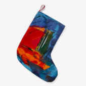 Petite Chaussette De Noël Peinture Abstraite (Devant (Accrochage))