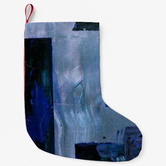 Petite Chaussette De Noël Peinture Abstraite (Devant)
