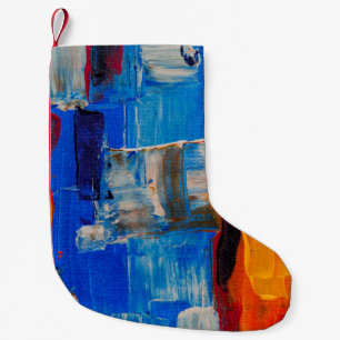 Petite Chaussette De Noël Peinture abstraite couleur aérée