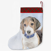 Petite Chaussette De Noël Peinture beagle - Cute Original Chien Art (Dos)