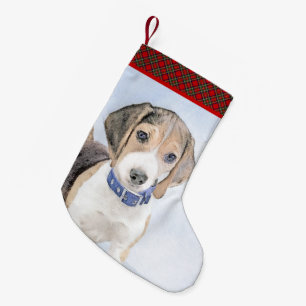 Petite Chaussette De Noël Peinture beagle - Cute Original Chien Art