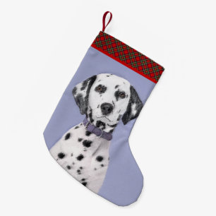 Petite Chaussette De Noël Peinture Dalmatienne - Cute Original Chien Art