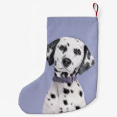 Petite Chaussette De Noël Peinture Dalmatienne - Cute Original Chien Art (Dos)