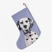 Petite Chaussette De Noël Peinture Dalmatienne - Cute Original Chien Art (Dos (Accrochage))